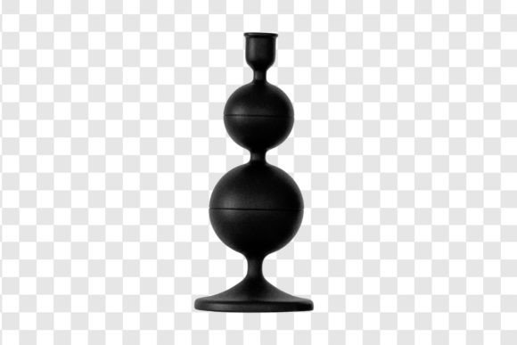 3465 Black Decorative Vase Isolated – A Versatile Design Element for Creative Projects