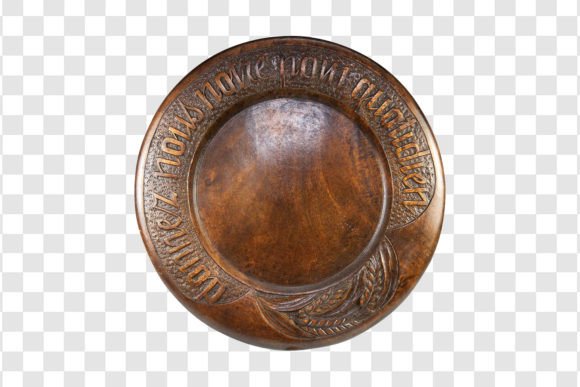 3989 Decorative Religious Copper Object Isolated