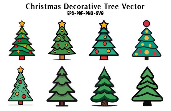 Christmas Decorative Tree Clipart Bundle: Creative Uses and Real-World Applications