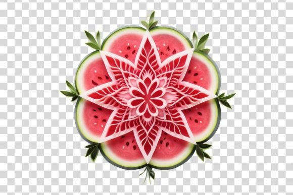 Customize Your Own Scene with a Decorative Watermelon Isolated Mockup
