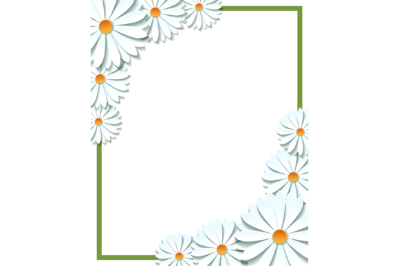 Daisy Corner Frame Decorative Floral CA