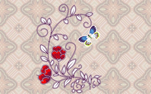 Decorative Abstract Flower Background: A Versatile Graphic for Creative Projects