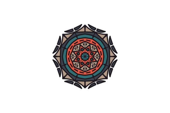 Decorative Art Mandala Icon: A Versatile Graphic Design Element