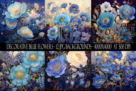 Decorative Blue Flower Backgrounds: Enhancing Creativity and Professional Projects
