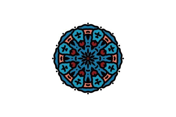 Decorative Blue Mandala Icon