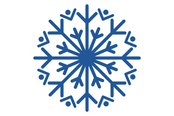 Decorative Blue Snowflake for Holiday Cards