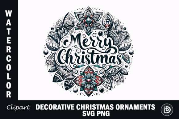 Decorative Christmas Ornaments SVG PNG: A Versatile Design for Holiday Creativity
