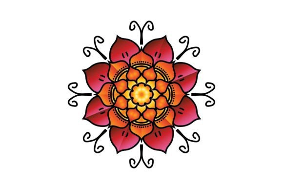 Decorative Colorful Mandala: A Versatile Graphic Design for All