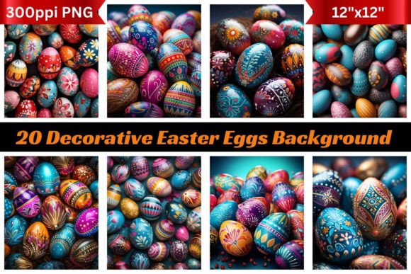 Decorative Easter Eggs Backgrounds for Stunning Digital Designs
