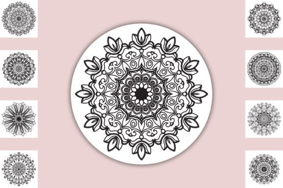 Decorative Mandala Coloring Book Page for Creative Projects