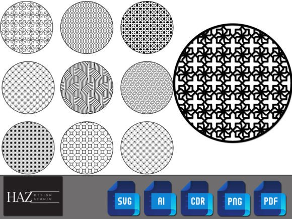 Decorative Round Seamless Pattern Bundle for Creative Projects