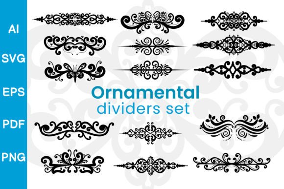 Decorative Text Divider Set, Separators