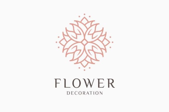 Flower Mandala Decorative Logo for Creative Projects