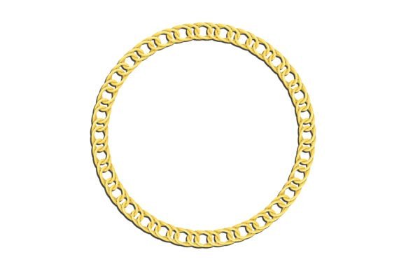 Golden Round Chain Frames for Decorative: A Timeless Addition to Modern Design