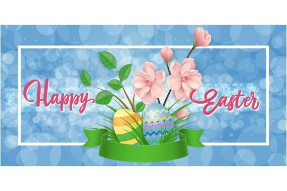 Happy Easter Text with Decorative Elements: Strategic Use for Effective Communication and Branding