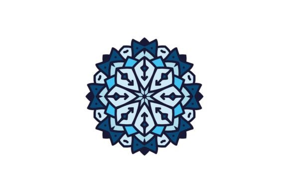 Mandala Decorative Blue Icon – A Versatile Graphic Design for Modern Creations