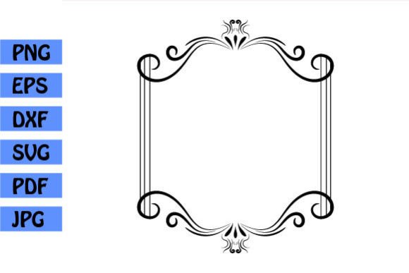 Ornamental Calligraphic Decorative Frame: A Versatile Design for Creative Projects