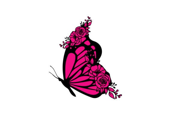 Pink Decorative Butterfly Floral: A Versatile Design Element for Creative Projects
