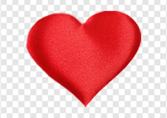 Red Decorative Heart PNG for Living Room Design