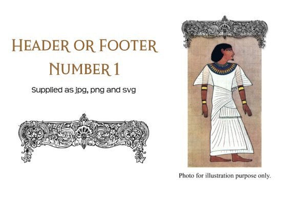 Vintage Decorative Header or Footer 1: A Timeless Design Element for Modern Use