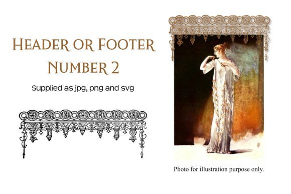 Vintage Decorative Header or Footer 2: A Timeless Design Element