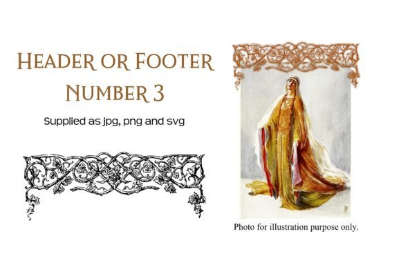 Vintage Decorative Header or Footer 3: A Timeless Design Element for Creative Projects