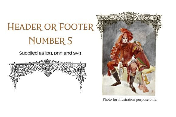 Vintage Decorative Header or Footer 5: A Timeless Design Element for Modern Creations