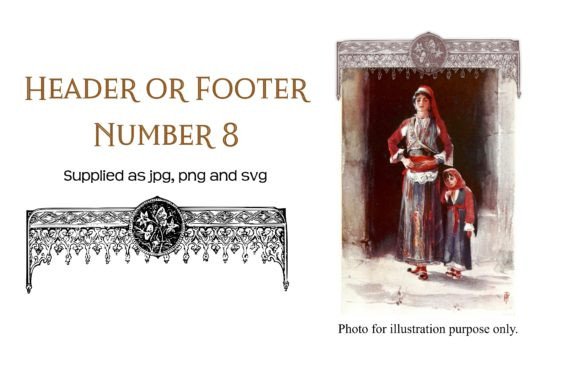 Vintage Decorative Header or Footer 8: A Timeless Design Element