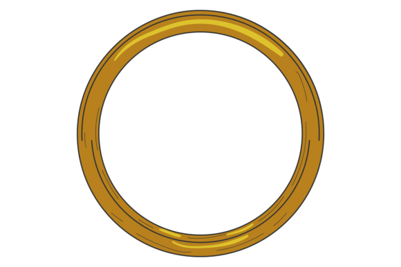 Wooden Circle with Decorative Color Border