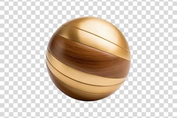Wooden Decorative Sphere 2 Isolated – Create Stunning Scenes with Ease